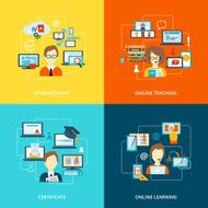 E-learning icon flat N3