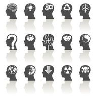 Thinking heads icons N2