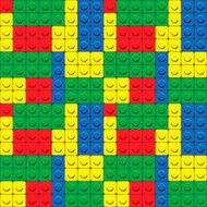 Plastic construction blocks seamless pattern N2