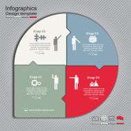 Infographic report template with lines and icons Vector
