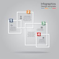 Infographic report template with frames and icons Vector N5