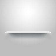 Realistic book shelf template vector illustration