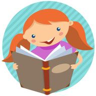 Cute girl reading a favorite book N2