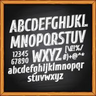 Lettering characters on chalkboard N2