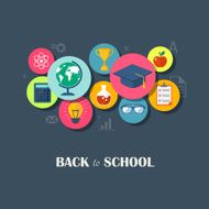 Back to school flat illustration N12