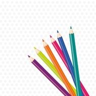 brightly colored pencils