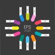 Circle number diagram options step by template flowchart N2