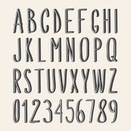handwritten font hand drawn sketch alphabet and numbers N5