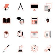 online education icons set vector illustration