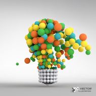 Lightbulb Idea concept 3d vector illustration N3