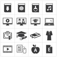 set of online education icon