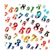 Colorful vector numeric background