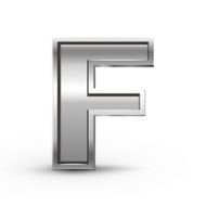 3d metal letter F N2