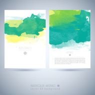 Set of vector watercolor template N78
