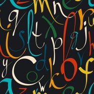 Seamless pattern with decorative letters N9