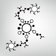 2d DNA molecule structure vector background N3