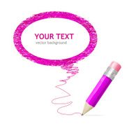 Pencil speech bubble N2