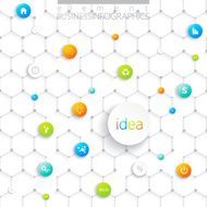 Modern infographic network template with place for your text N5