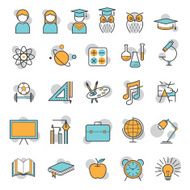 Education Line Icons Set N3