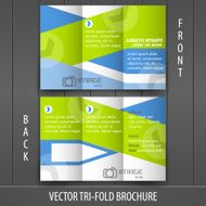 Tri-fold business store brochure template cover design