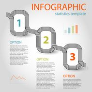 striped infographic chain
