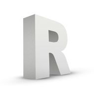 White Letter R N3