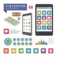 Flat design vector illustration infographic elements N13