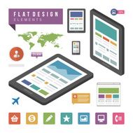 Flat design vector illustration infographic elements N14