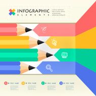 business education pencil Infographics N6