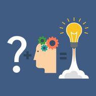 Finding solution innovation concept Flat design