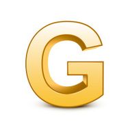 3d golden letter G N4