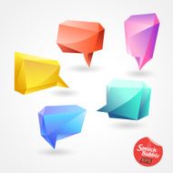 Speech Bubble Vector polygon 3D