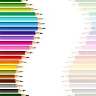 Background with colored pencils Vector seamless pattern N3