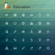 Education line icons N5
