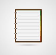 Vector open blank notebook and reminder note N3