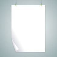 Vector white blank Flat Design