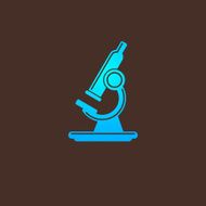 illustration with microscope icon science concept