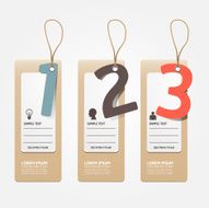 Modern Design template paper tag style N3