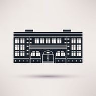 School The building is an icon flat