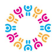 Social networking diversity circle happy logo icon