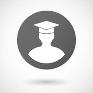 student icon on white background