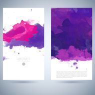 Set of vector watercolor template N79