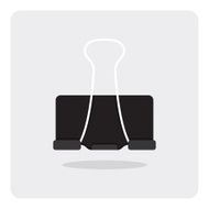 Vector of flat icon binder clip