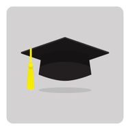 Vector of flat icon graduation cap