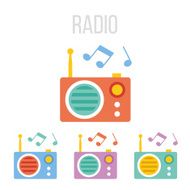 Vector radio icons