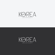 Vector alphabet korea design concept with flat sign icon