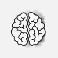realistic design element brain N53