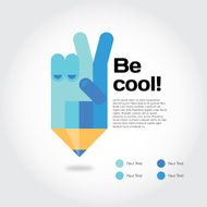 Pencil with cool gesture N2