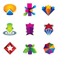 Social super star icon set web creativity logo illustration success