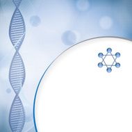 Molecule illustration blue background N10